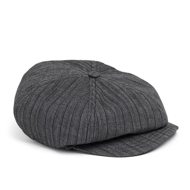 와일드브릭스HBT STRIPE NEWSBOY CAP (grey)