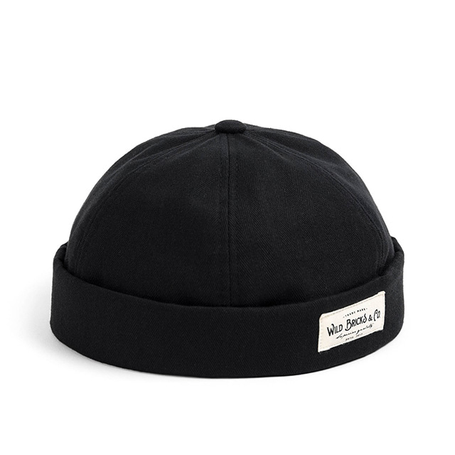 와일드브릭스HBT COTTON BRIMLESS CAP (black)