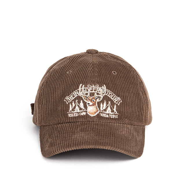 와일드브릭스CORDUROY REINDEER CAP (brown)