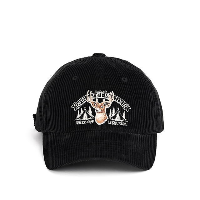 와일드브릭스CORDUROY REINDEER CAP (black)