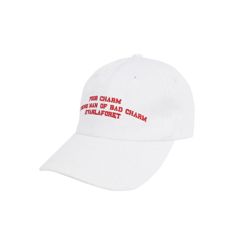 에번라포레UNISEX POOR CHARM BASEBALL CAP 화이트볼캡 모자