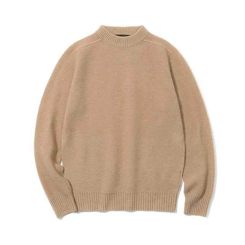 유니폼브릿지whole garment sweater 캬멜니트 스웨터