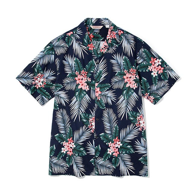 유니폼브릿지18ss hawaiian short shirts 네이비하와이안 반팔 셔츠