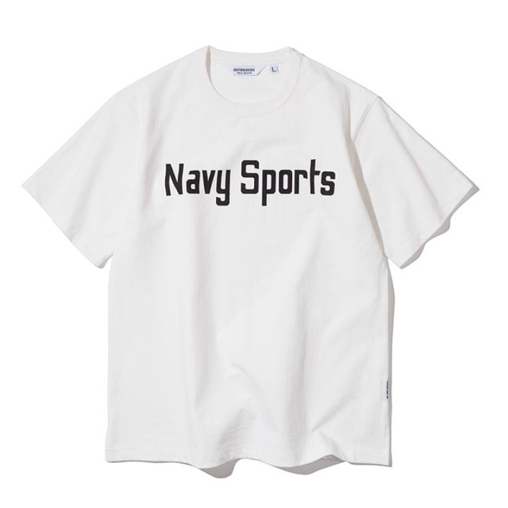 유니폼브릿지20ss navy sports logo tee 오프 화이트반팔 반팔티