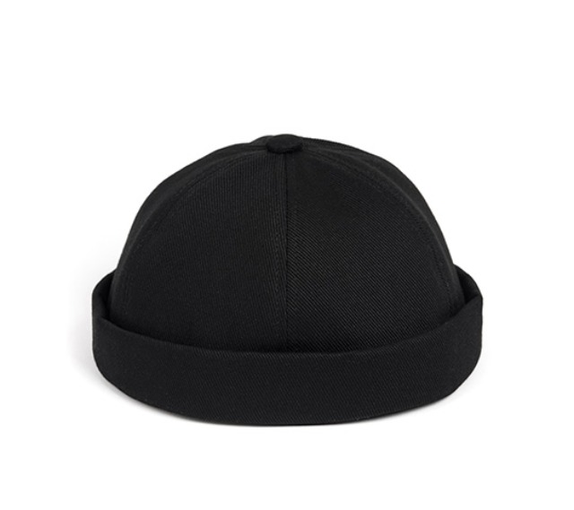 와일드브릭스LB TWILL BRIMLESS CAP (black)