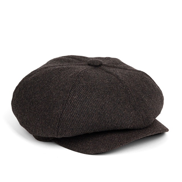 와일드브릭스LB HEAVY TWILL NEWSBOY CAP (dark brown)