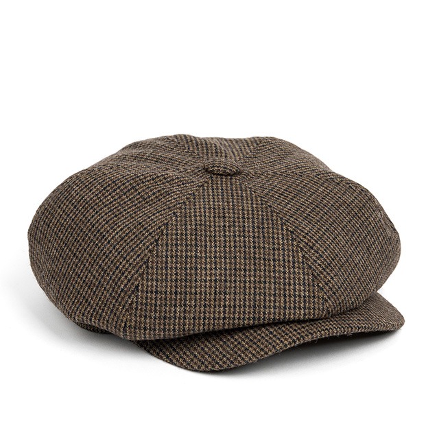 와일드브릭스LB HOUNDSTOOTH NEWSBOY CAP (brown)