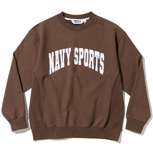 유니폼브릿지vtg navy sports arch logo sweatshirts 레드 브라운맨투맨 스웻셔츠