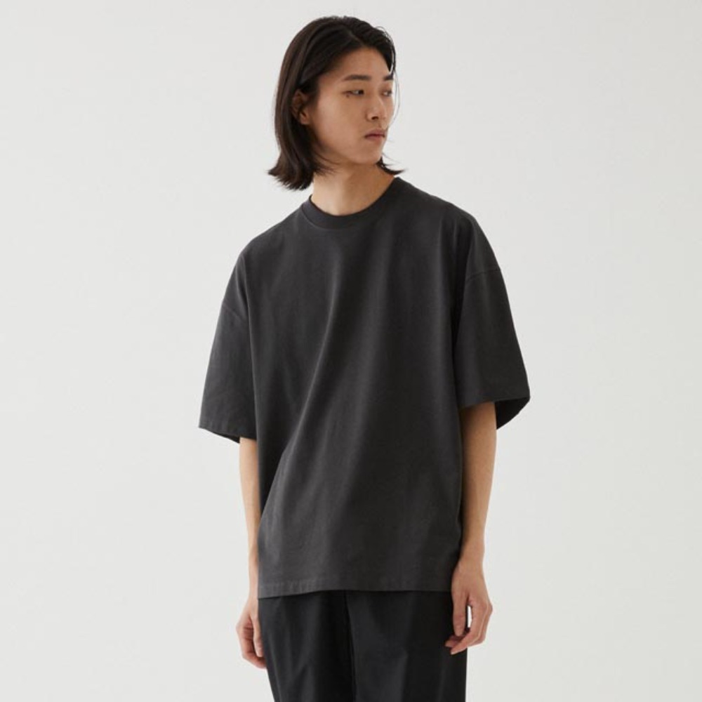 주앙옴므Oversized Silket Half-Sleeve T-shirt V2 챠콜반팔 반팔티