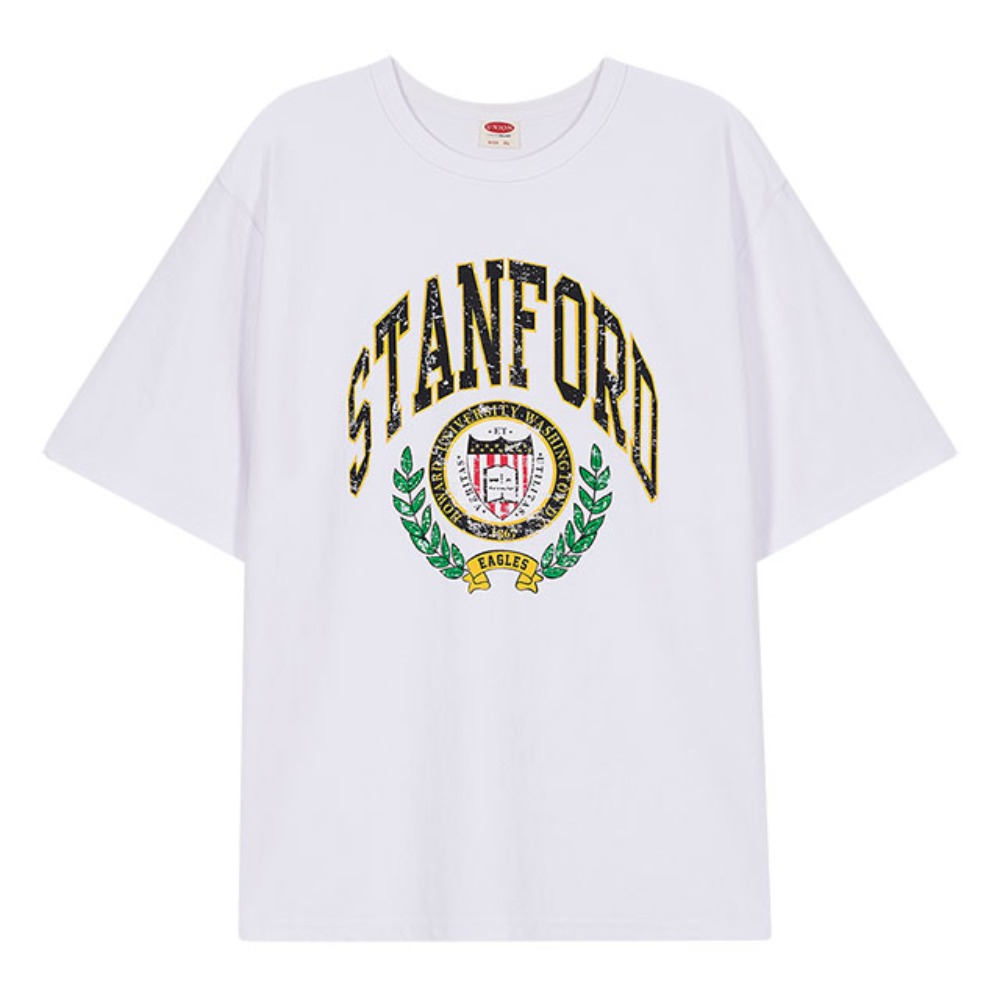 유니온발란트University Stanford t-shirts 화이트반팔 반팔티