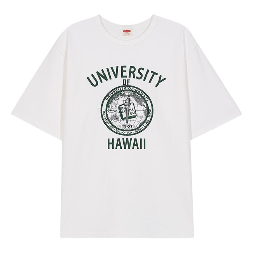 유니온발란트University Hawaii t-shirts 크림반팔 반팔티