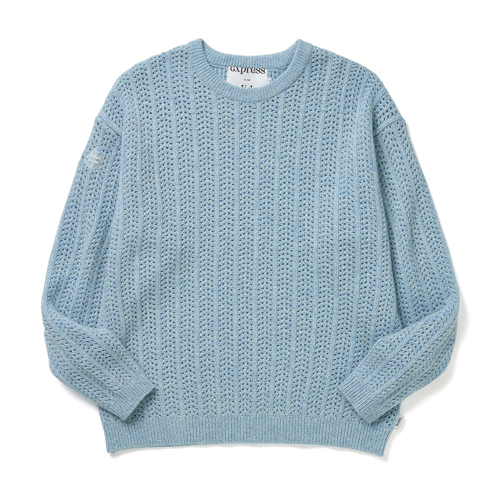 익스프레스홀리데이Mix Knit 스카이 블루니트 스웨터