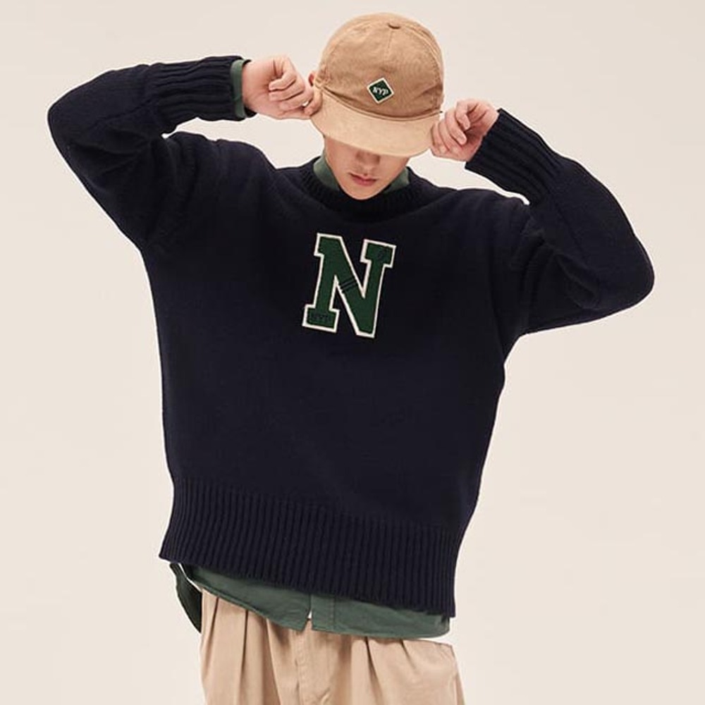 NYPCrew Neck Sweater 딥 블루니트 스웨터